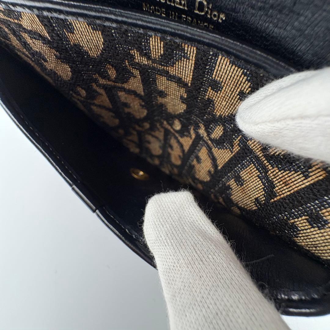 【希少】ディオール オールドトロッター柄 クラッチポーチ ヴィンテージ ネイビー