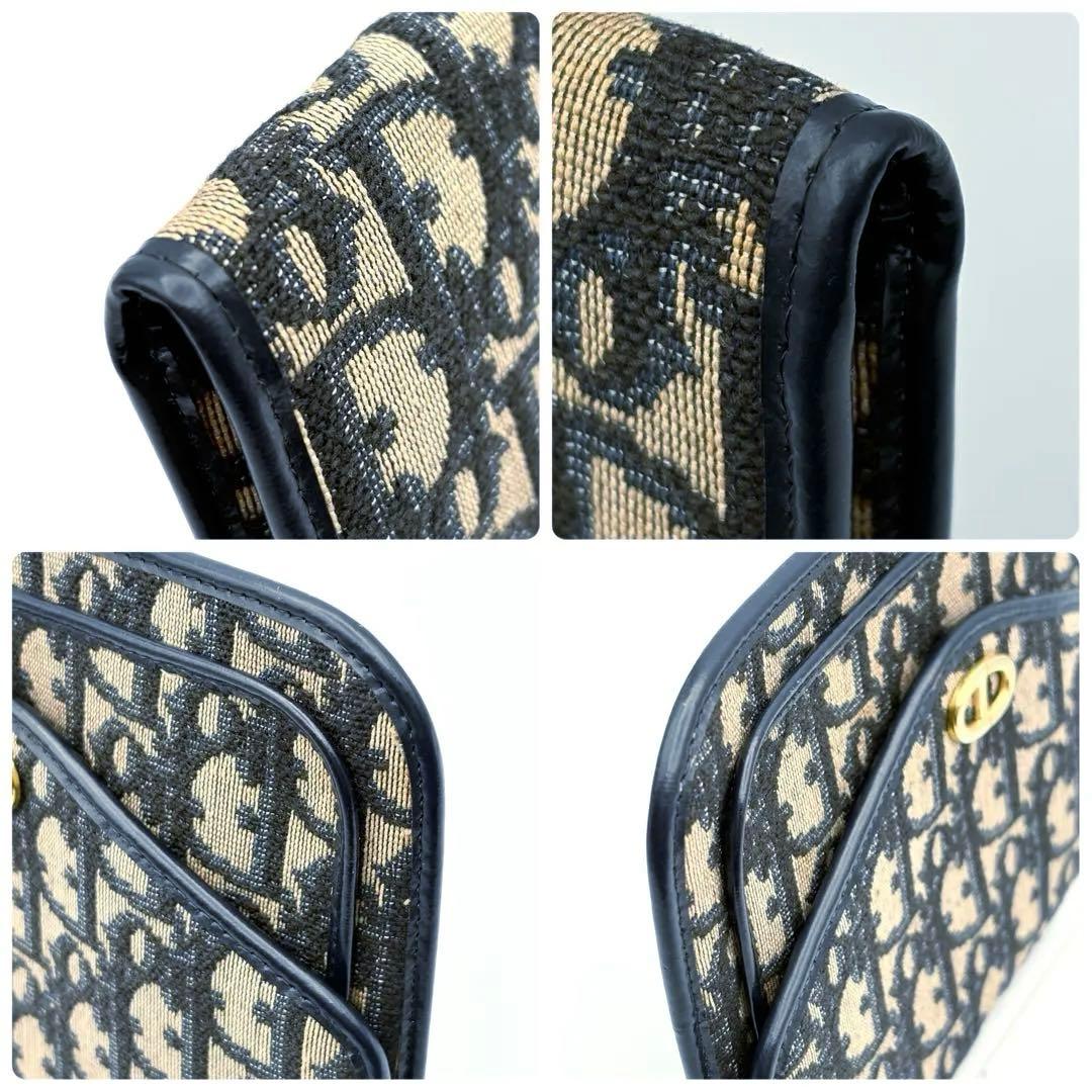 【希少】ディオール オールドトロッター柄 クラッチポーチ ヴィンテージ ネイビー