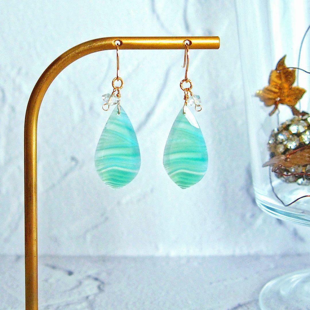 ポメころび様　グリーンバンデッドオニキス　チャーム　14kgf　他2点