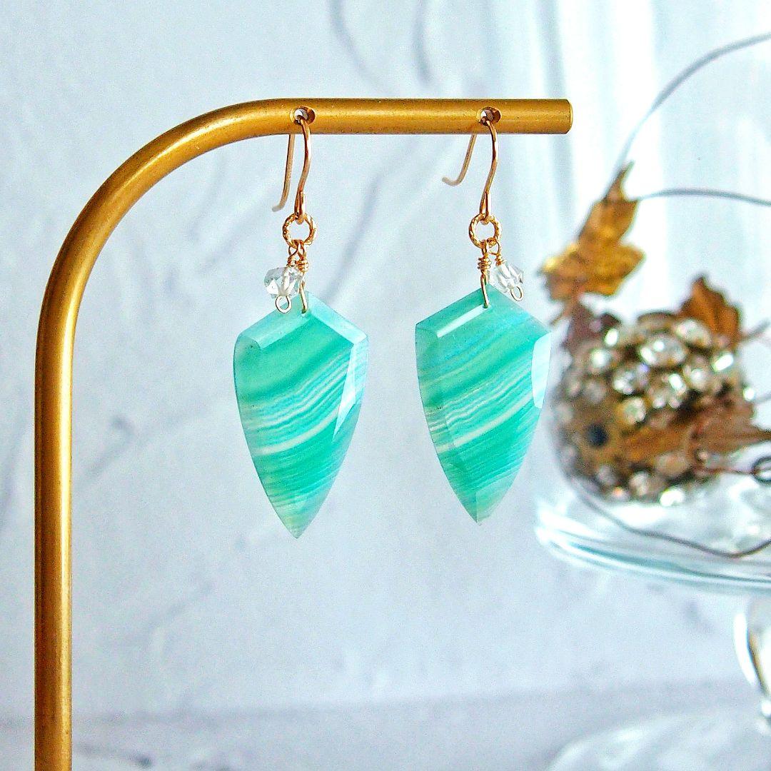 ポメころび様　グリーンバンデッドオニキス　チャーム　14kgf　他2点