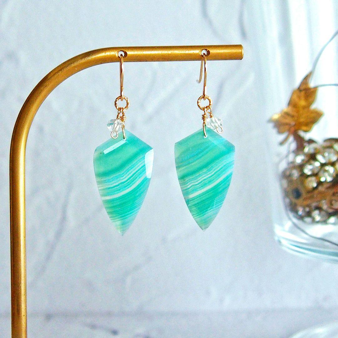 ポメころび様　グリーンバンデッドオニキス　チャーム　14kgf　他2点