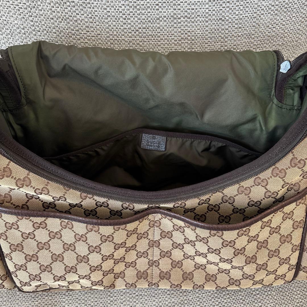 GUCCI グッチ GGキャンバス　ショルダーバッグ 　マザーズバッグ