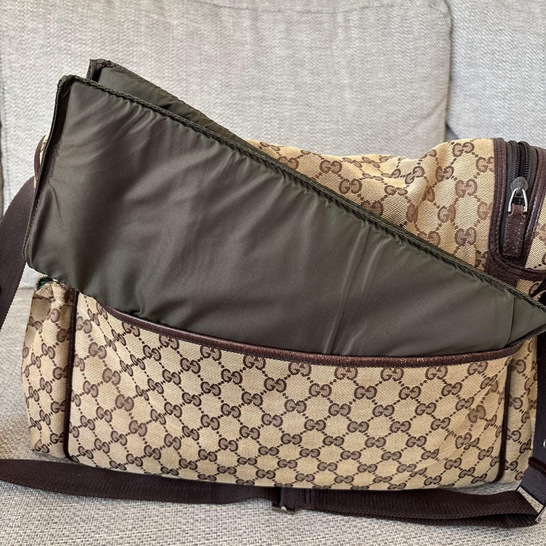 GUCCI グッチ GGキャンバス　ショルダーバッグ 　マザーズバッグ