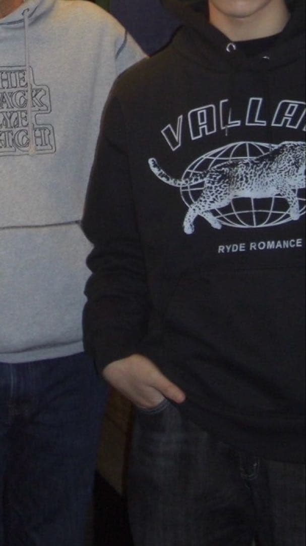 IO着用】VALLAD \"RYDE ROMANCE\" パーカー ブラック　M