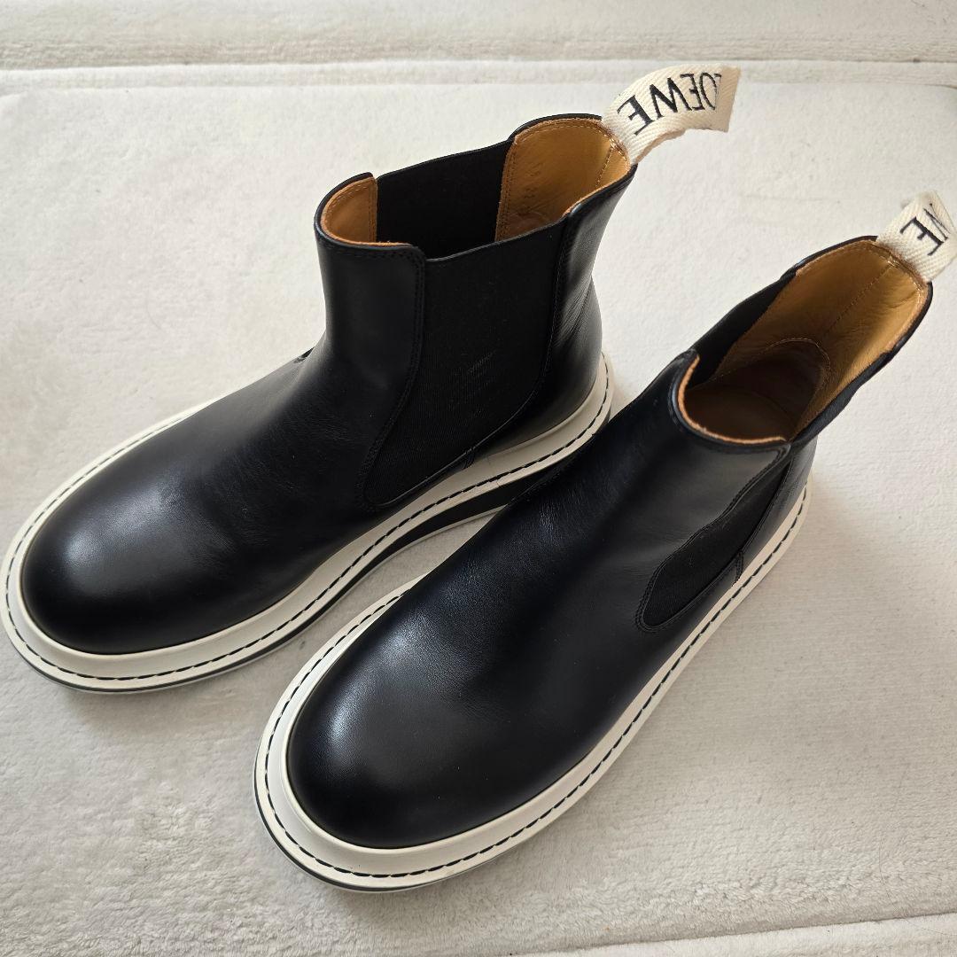 LOEWE サイドゴアブーツ　ブラック　チェルシーブーツ　レザー