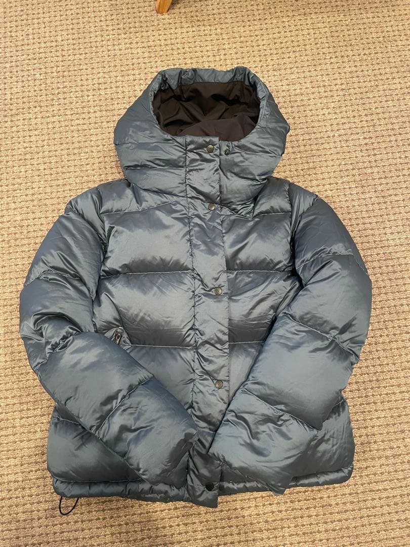Lululemon フード付きダウンジャケット グレー　ブルー　サイズ2