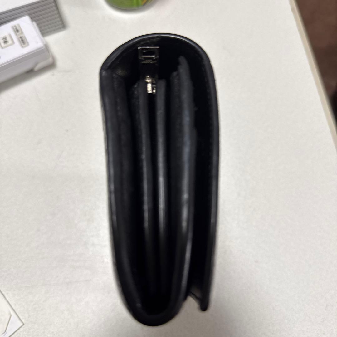 美品 サンローラン 長財布 カサンドラロゴクロコ フラップレザーブラック