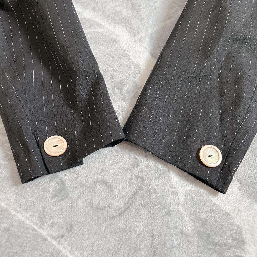美品⁂マックスマーラ⁂パンツスーツセットアップ　銀タグ　ストライプ　大きいサイズ