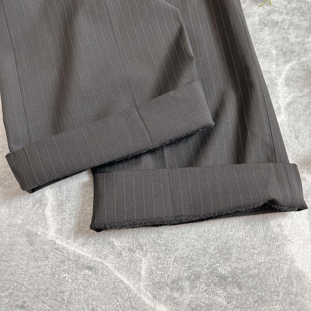 美品⁂マックスマーラ⁂パンツスーツセットアップ　銀タグ　ストライプ　大きいサイズ