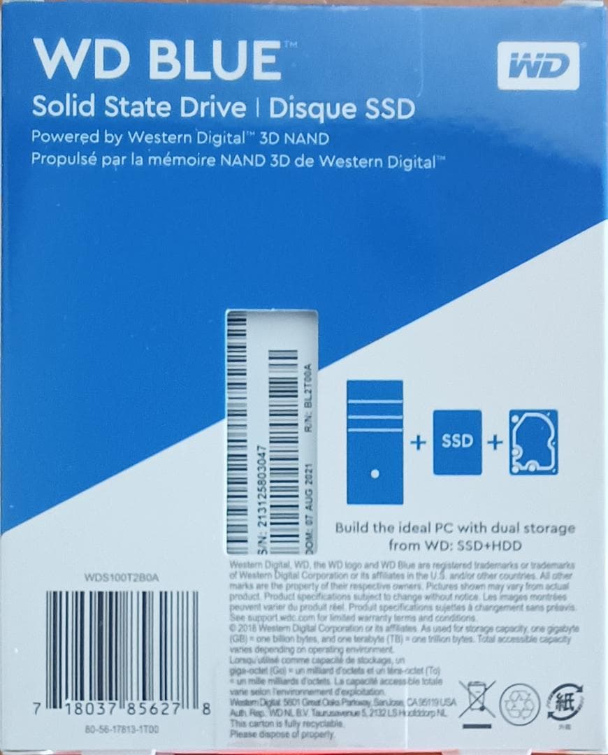 ウエスタンデジタル SSD WD Blue