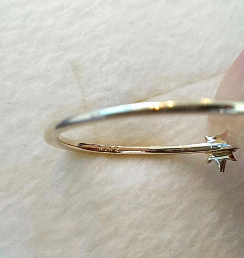 星形ダイヤモンドリング K10　0.02カラット