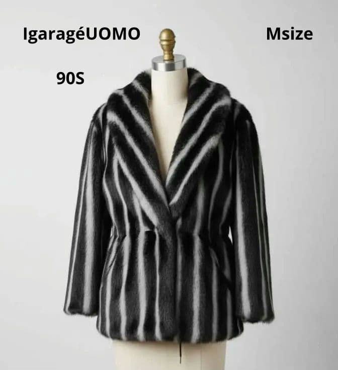 希少　90s IgaragéUOMO ミンク調ハーフコート Мサイズ　y2k