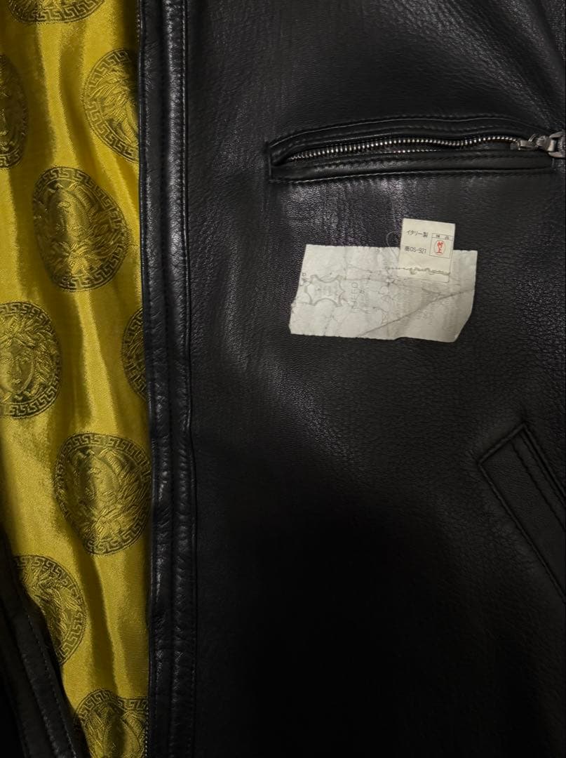 【GIANNI VERSACE】ファーレザージャケット