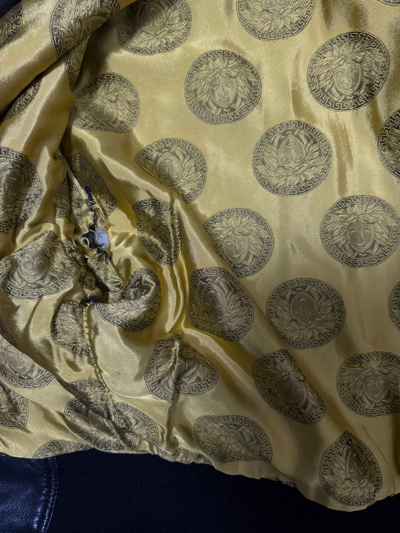 【GIANNI VERSACE】ファーレザージャケット