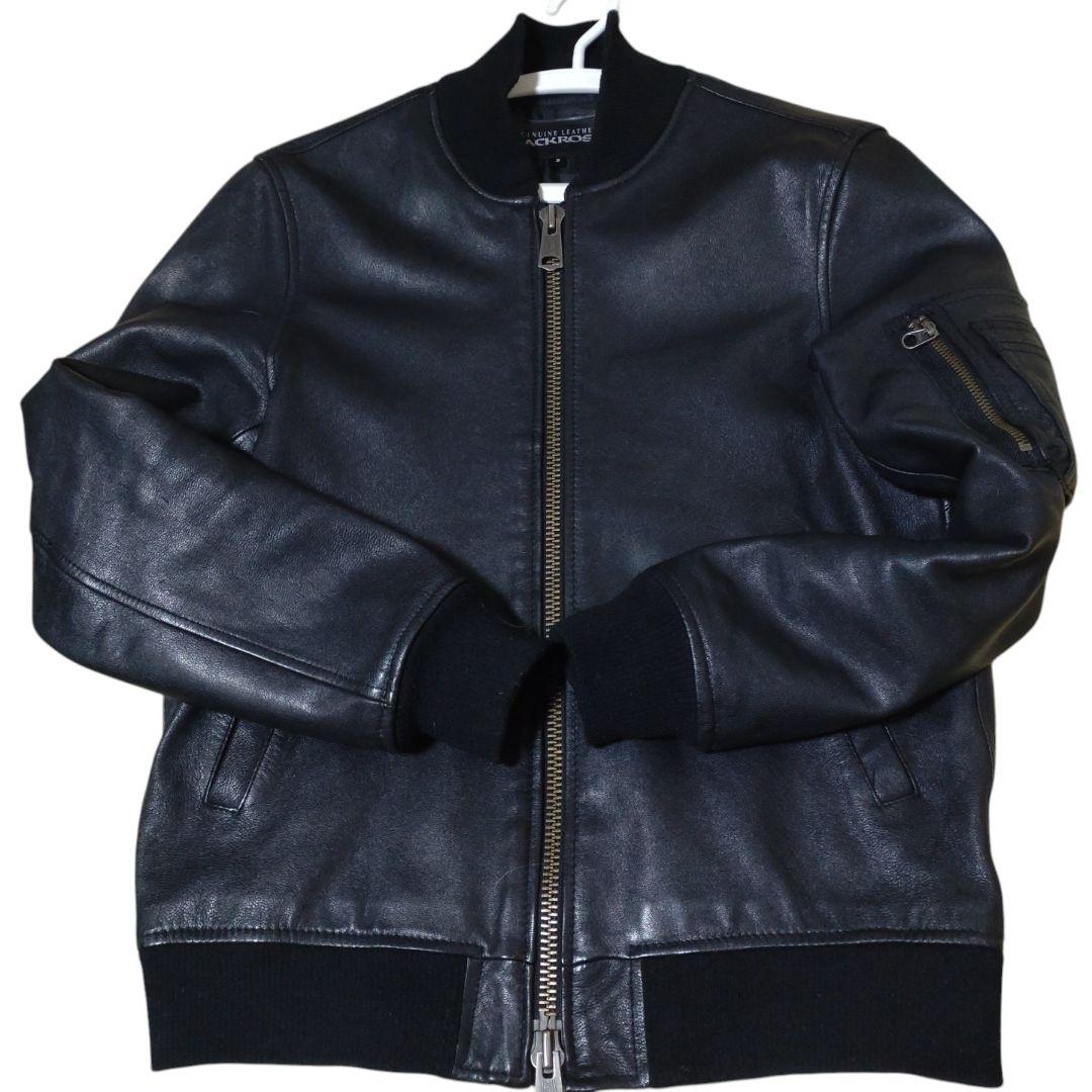 美品 JACKROSE 本革 レザージャケット ブラック M〜L ダブルジップ