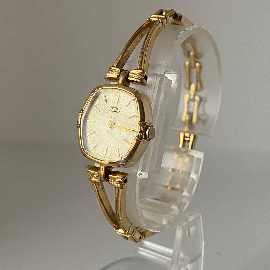 新品電池　SEIKO ゴールド　オクタゴン　ドレスウォッチ
