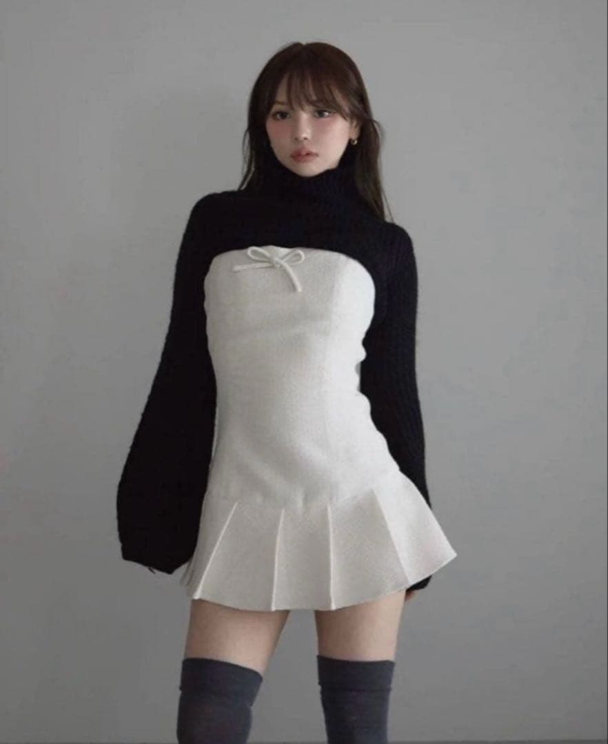 ワンピース andmary Twiggy tweed mini dress