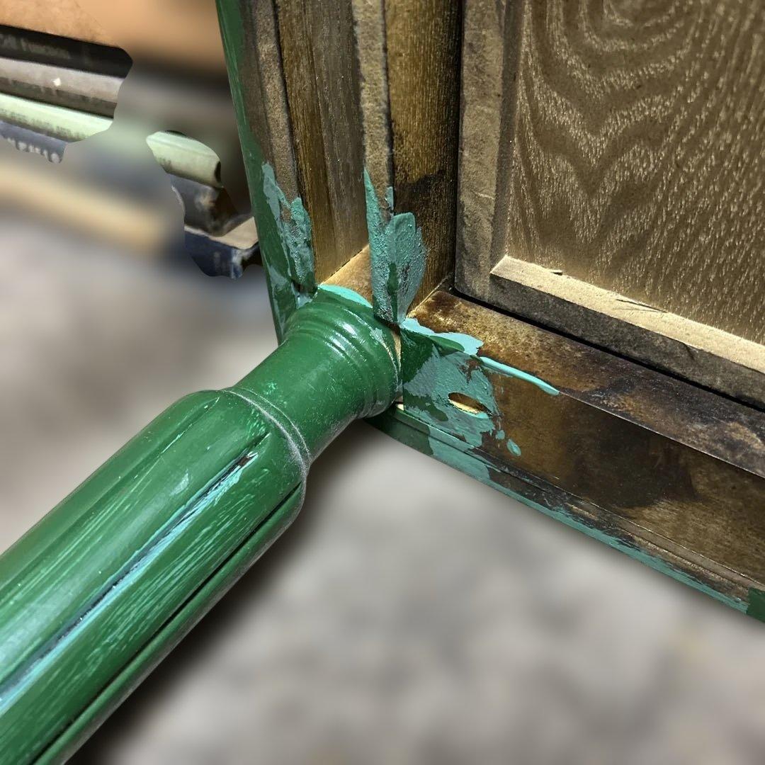 ヴィンテージ アメリカンデスク 机 レトロ 蚤の市 アンティーク 店舗什器 緑