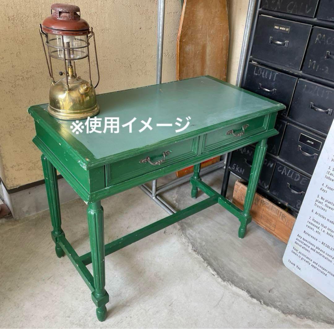 ヴィンテージ アメリカンデスク 机 レトロ 蚤の市 アンティーク 店舗什器 緑