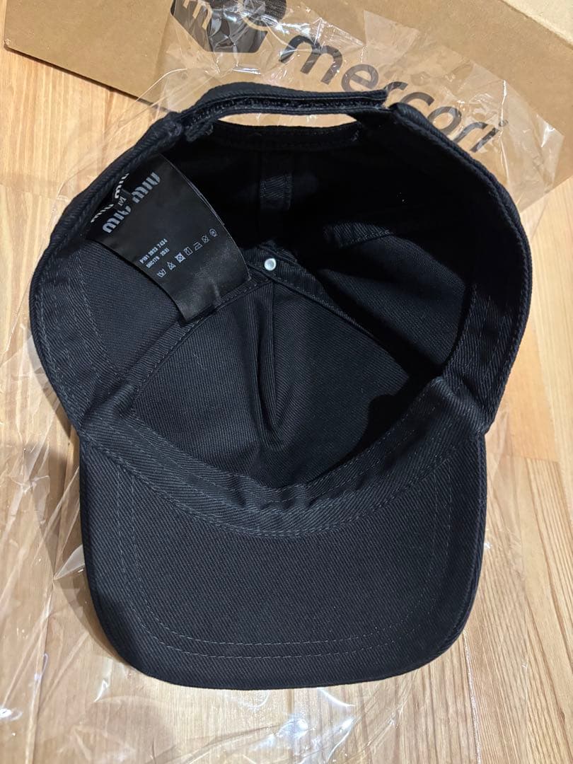 miumiu キャップ Mサイズ ブラック