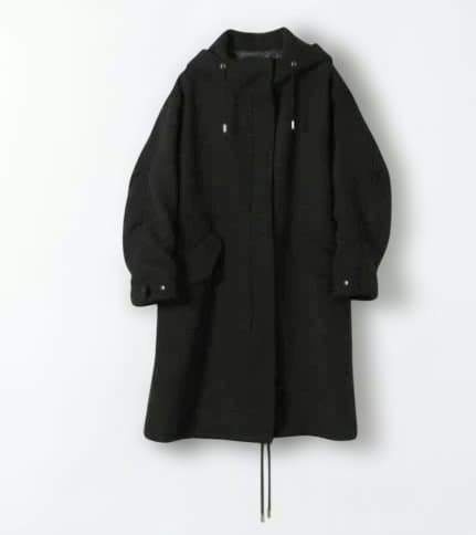 SHIPS any メルトン ウール ミックス M-51 モッズ コート 黒