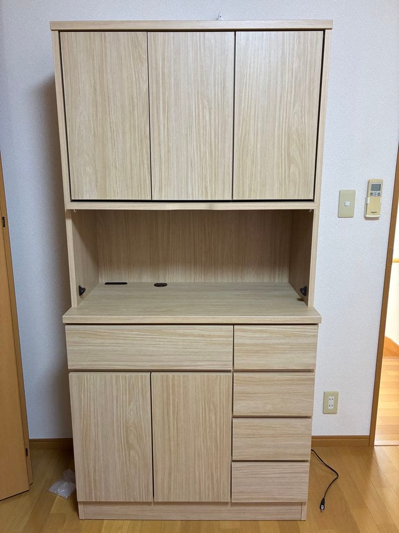 【最終値下げ】美品 入江木工 キッチンボード レンジボード 食器棚 0619