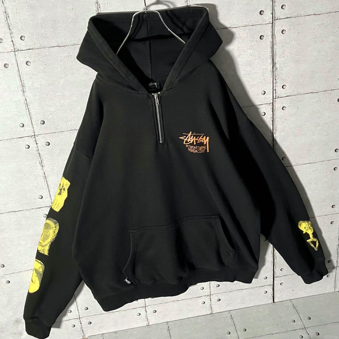【日本未発売】ステューシー☆AU限定ハーフジップスウェットパーカーXL相当