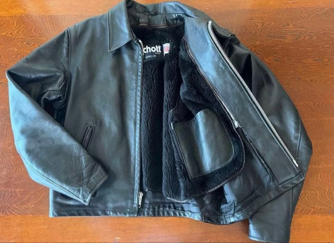 マギーSchott 643 トラッカージャケット 40ライナー付き