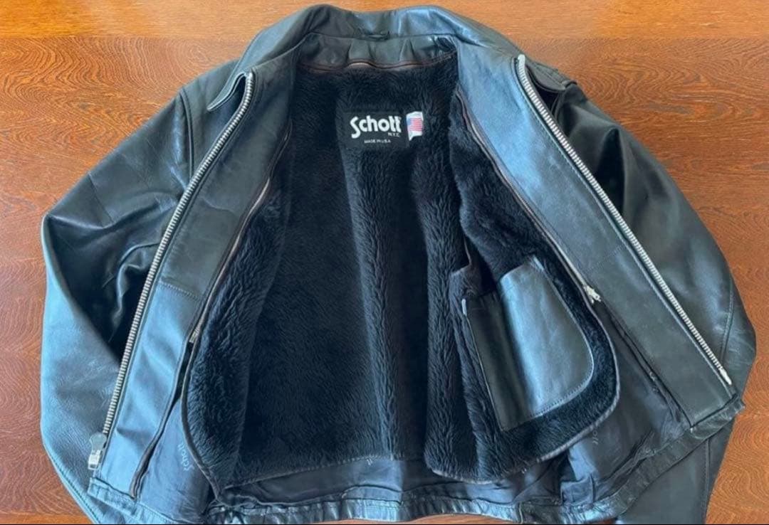 マギーSchott 643 トラッカージャケット 40ライナー付き