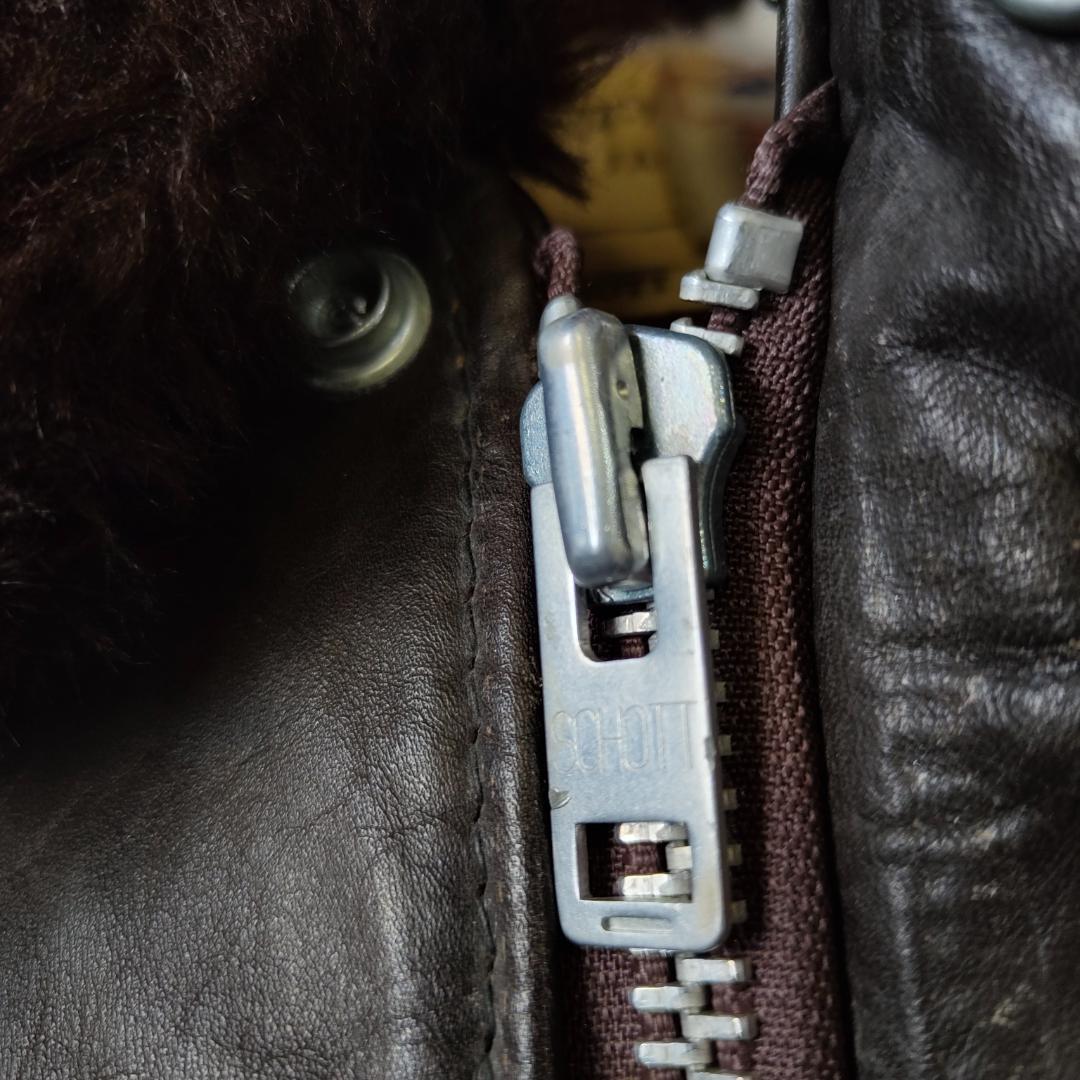 70s USA製 Schott G-1 レザージャケット ハンドペイント