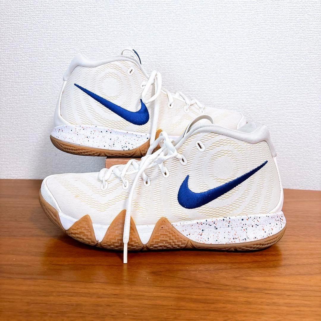美品 NIKE カイリー4 Kyrie IV EP バッシュ ホワイト×ブルー