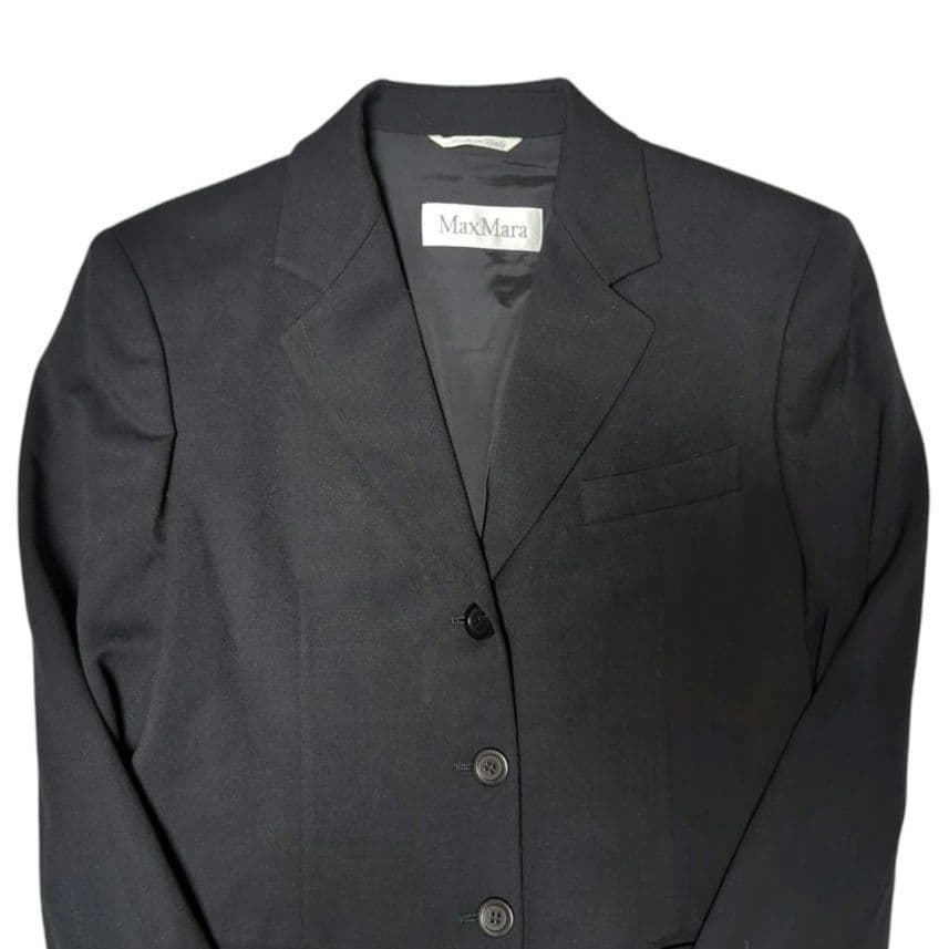 マックスマーラ セットアップ パンツスーツ ブラック 3B シングル 40サイズ