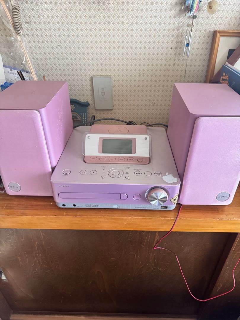 SONY ミニコンポ ピンク CDプレーヤー