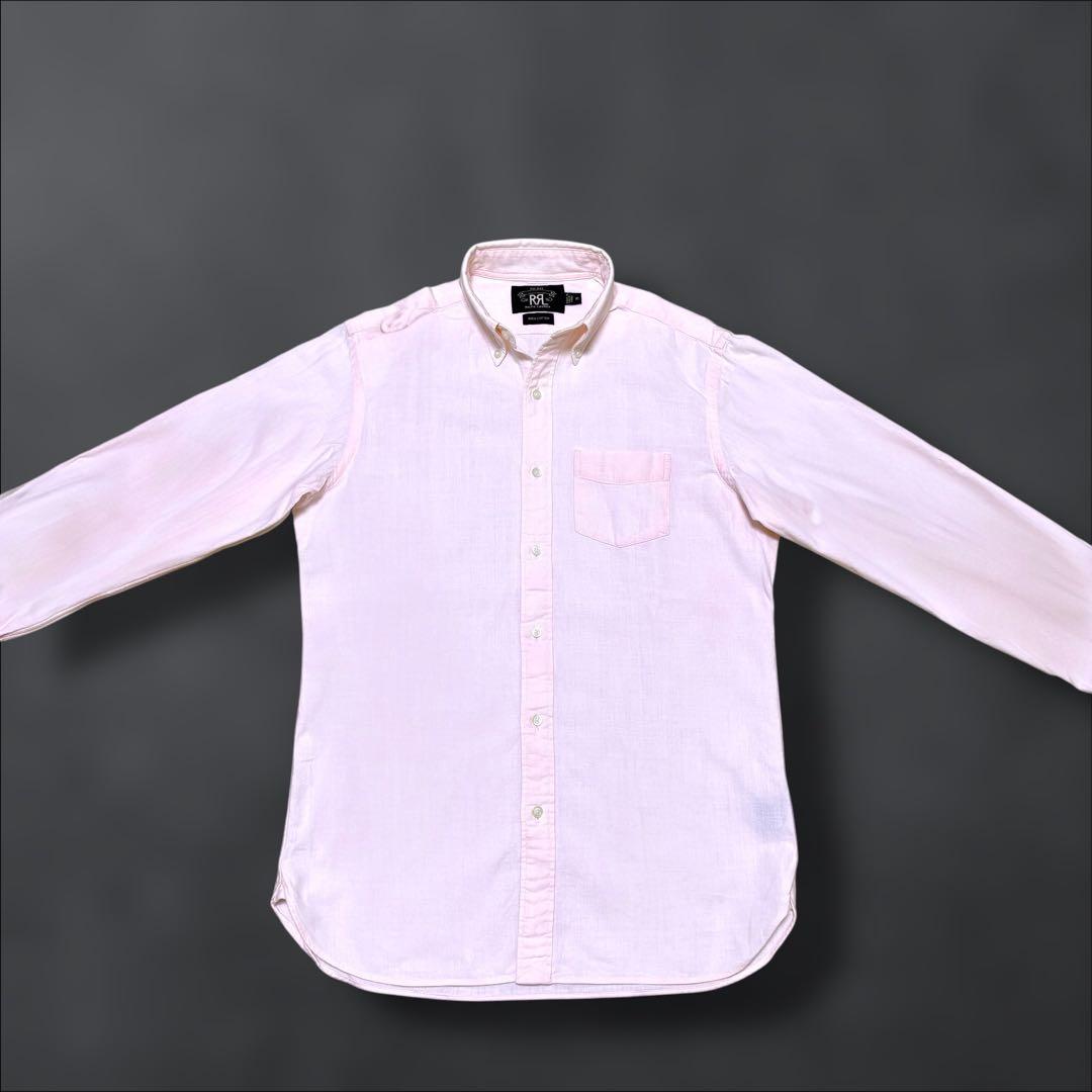 ダブルアールエル ラルフローレン シャツ ピンク ボタンダウン XS　1788