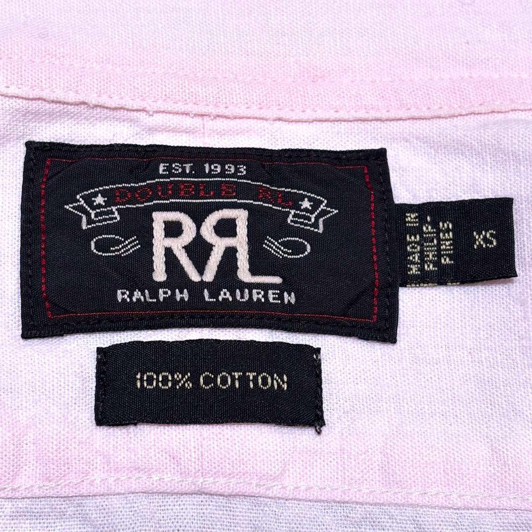 ダブルアールエル ラルフローレン シャツ ピンク ボタンダウン XS　1788