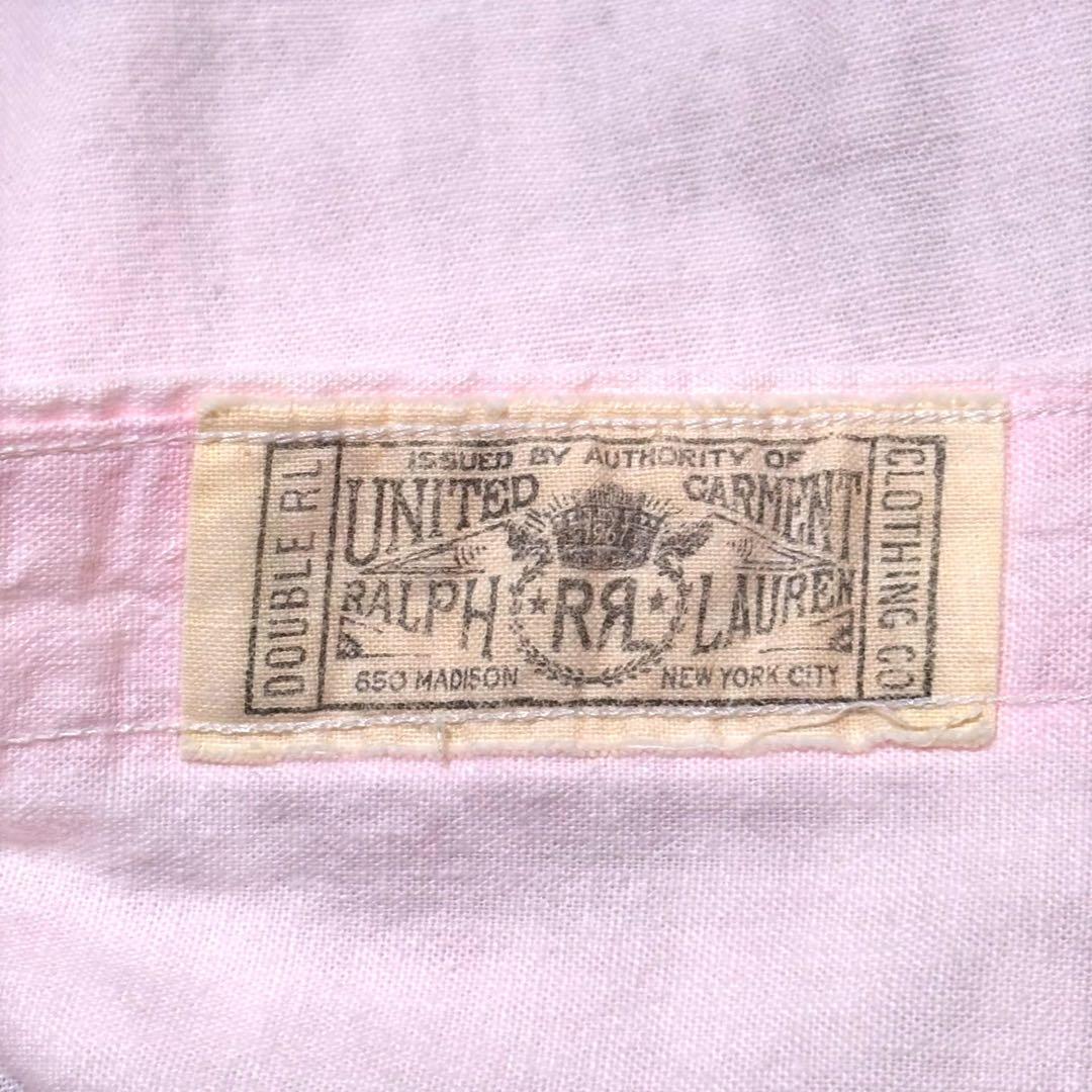 ダブルアールエル ラルフローレン シャツ ピンク ボタンダウン XS　1788
