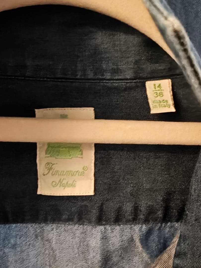 フィナモレ シャンブレーシャツ　サイズ36 XS-S相当