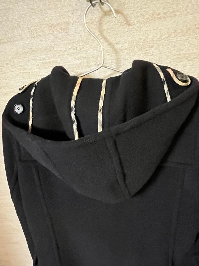 【美品】✨バーバリー ロンドン　ダッフルコート ブラック　フード付き　38