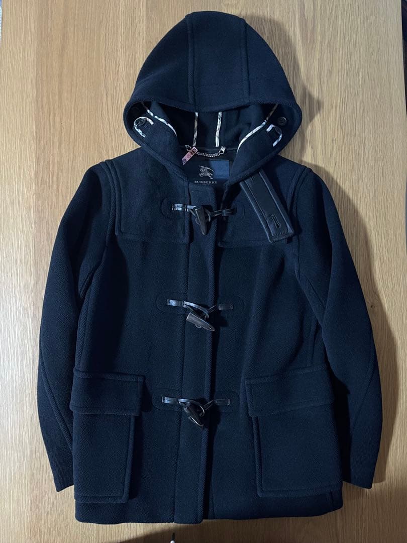 【美品】✨バーバリー ロンドン　ダッフルコート ブラック　フード付き　38