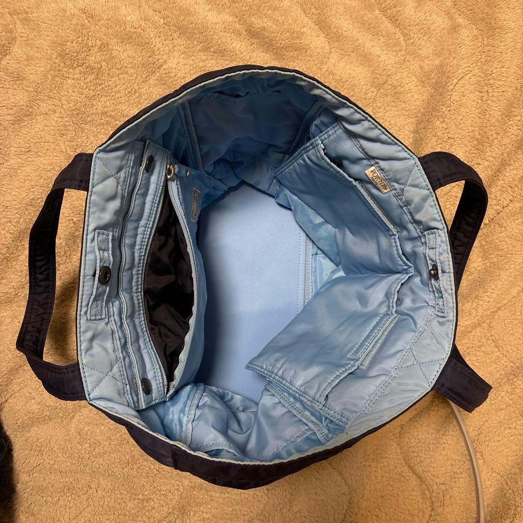 PORTER ポーター トートバッグ 肩掛け クリーム L ネイビー 大容量