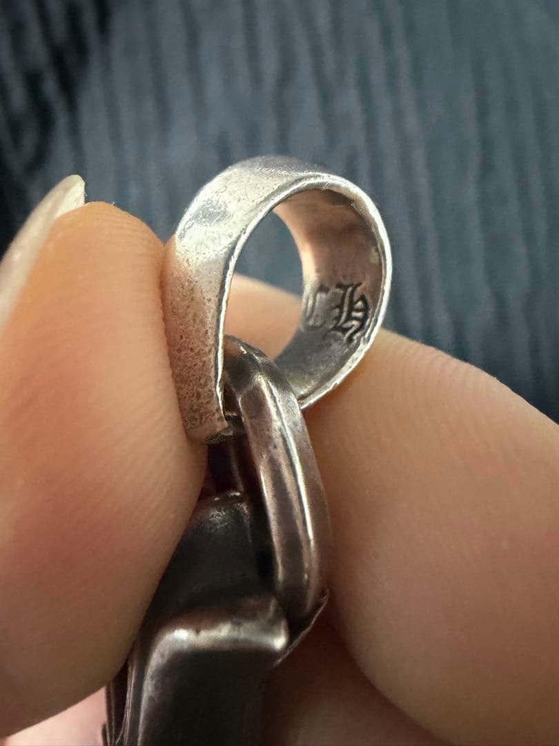 クロムハーツCHスモールクロスベイルwithベイル　ペーパーチェーン　50センチ