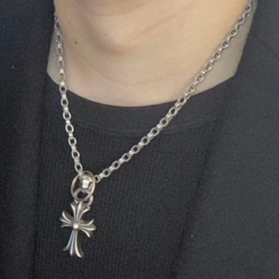 クロムハーツCHスモールクロスベイルwithベイル　ペーパーチェーン　50センチ