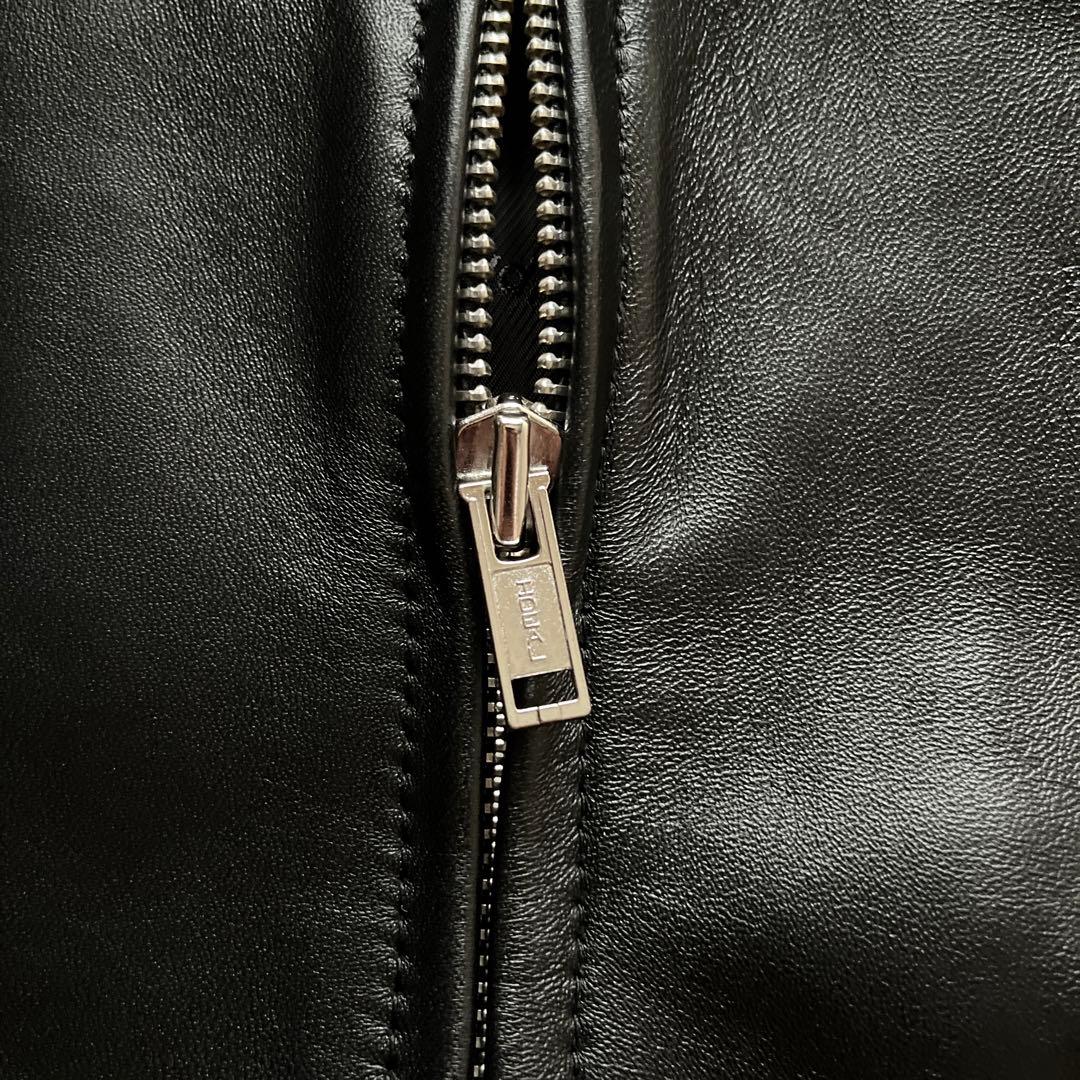 Supreme Schott フーディーレザーボンバージャケット 黒 L