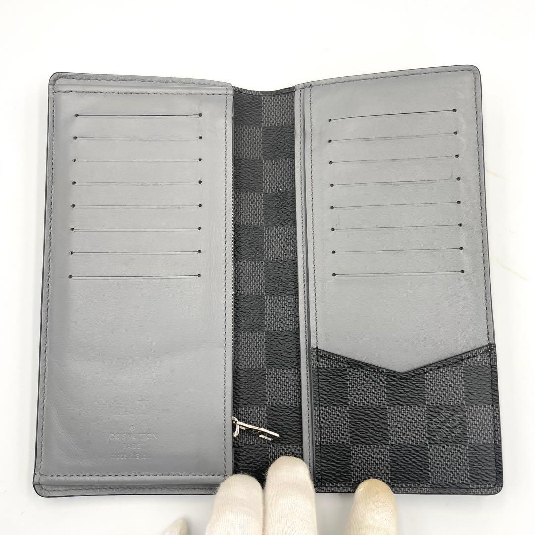 美品/鑑定済★ルイヴィトン　ポルトフォイユ・ブラザ　ダミエグラフィットストライプ