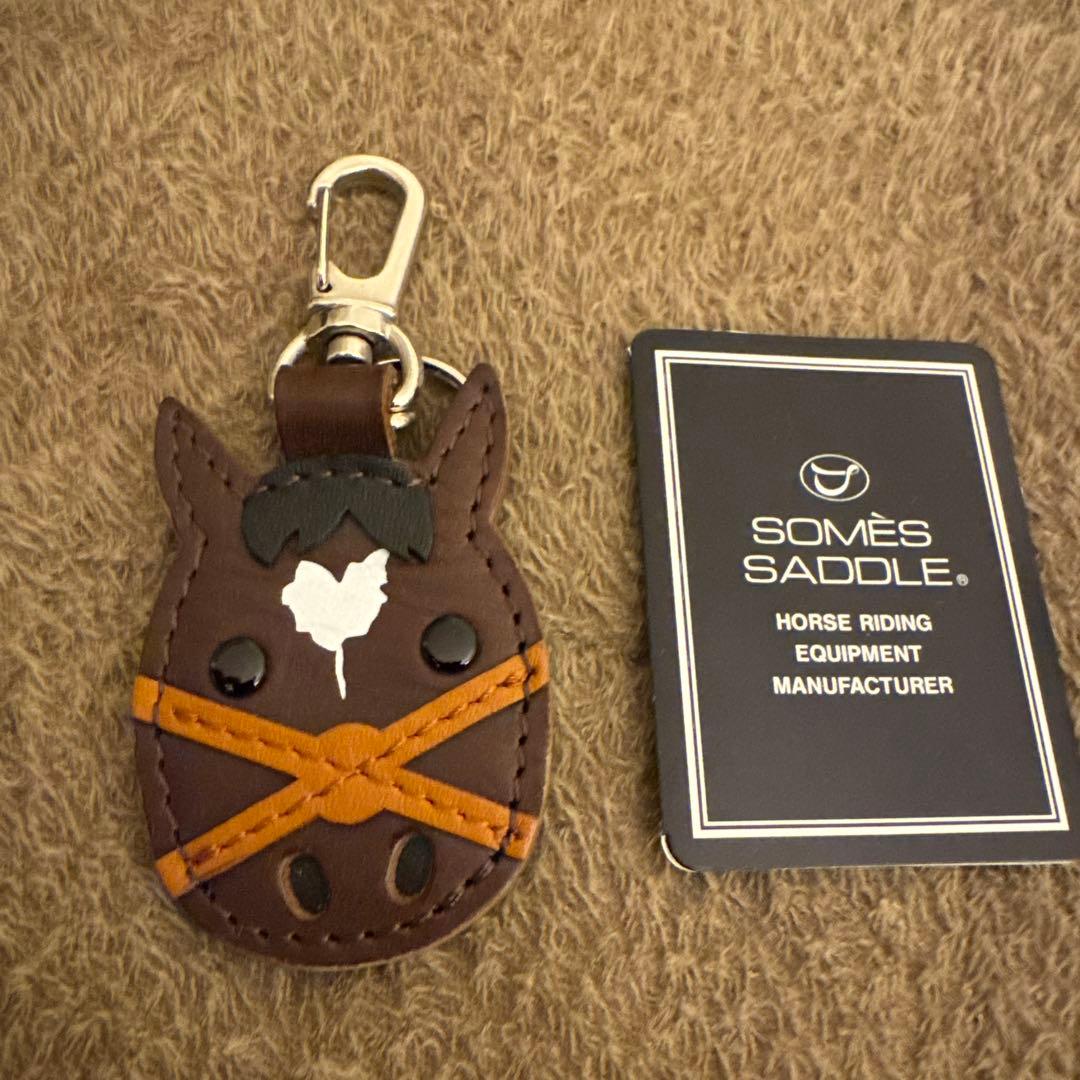 ソメスサドル　タスティエーラ　馬顔&メンコキーホルダー　競馬キーホルダー