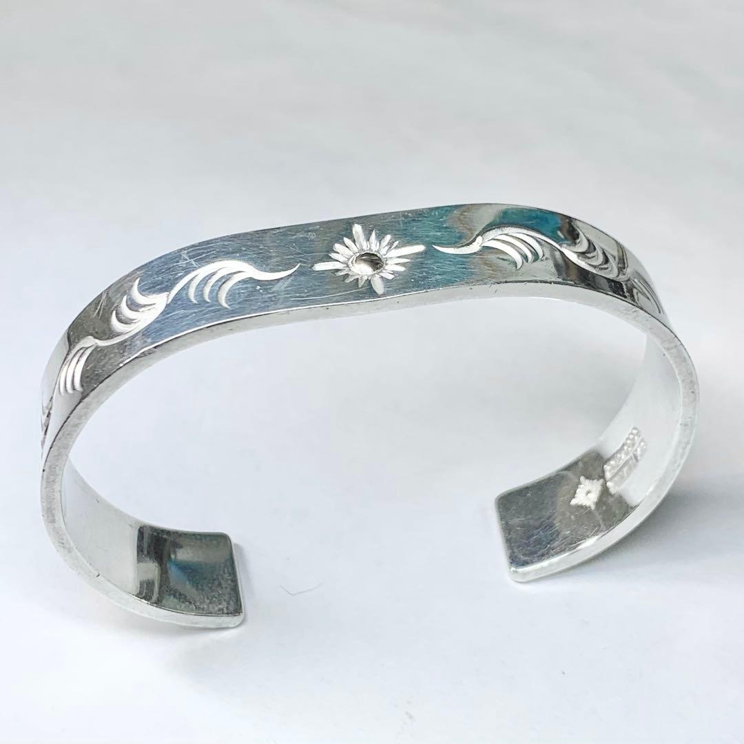 希少 アリゾナフリーダム ブレスレット 太陽神 唐草彫り K18 シルバー