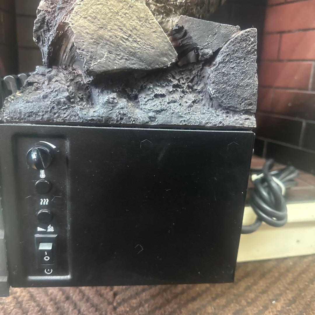 擬薪・疑炎ストーブ　マントルピース 温度調整付温風ストーブ
