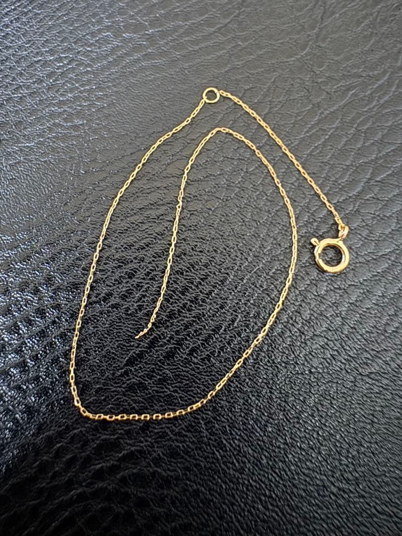 K18チェーン約19cm引き輪付き　750