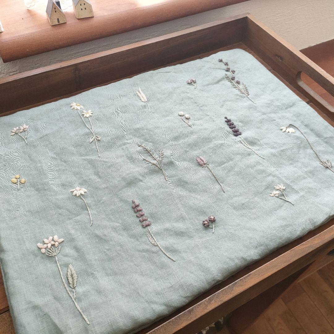 【リネン刺繍　ララ様オーダー専用ページ】　マルチクロス　クッションカバー