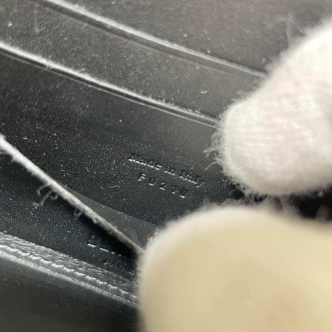 ベルルッティ　カリグラフィ　ラウンドファスナー　レザー長財布　ネイビー